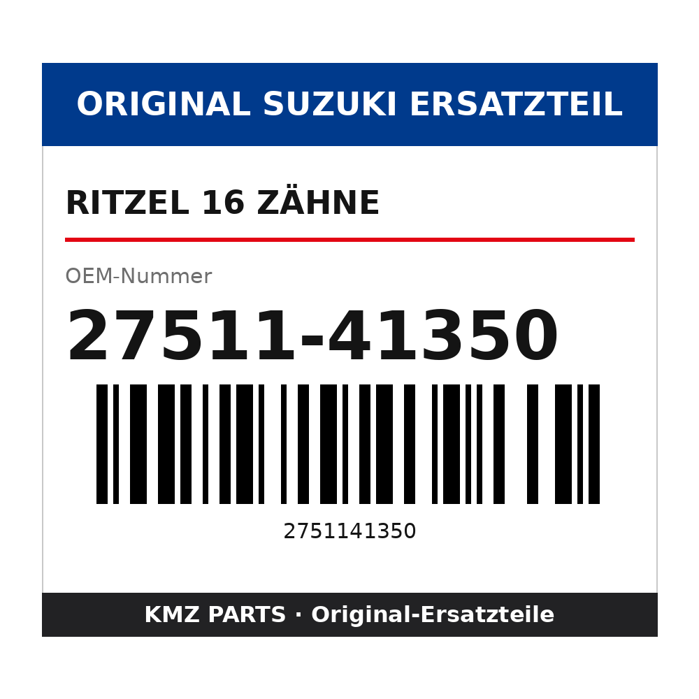 Suzuki Ritzel 16 Zähne 27511-41350