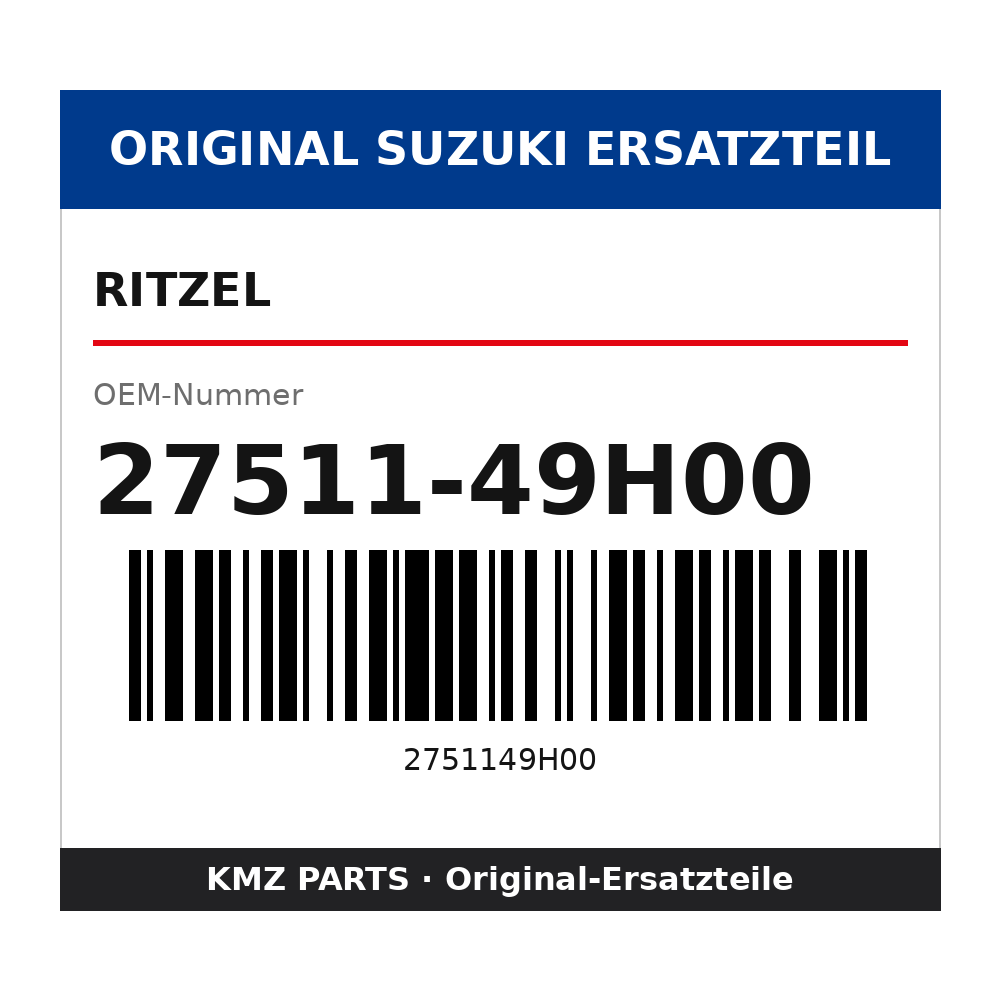 Suzuki Ritzel 27511-49H00
