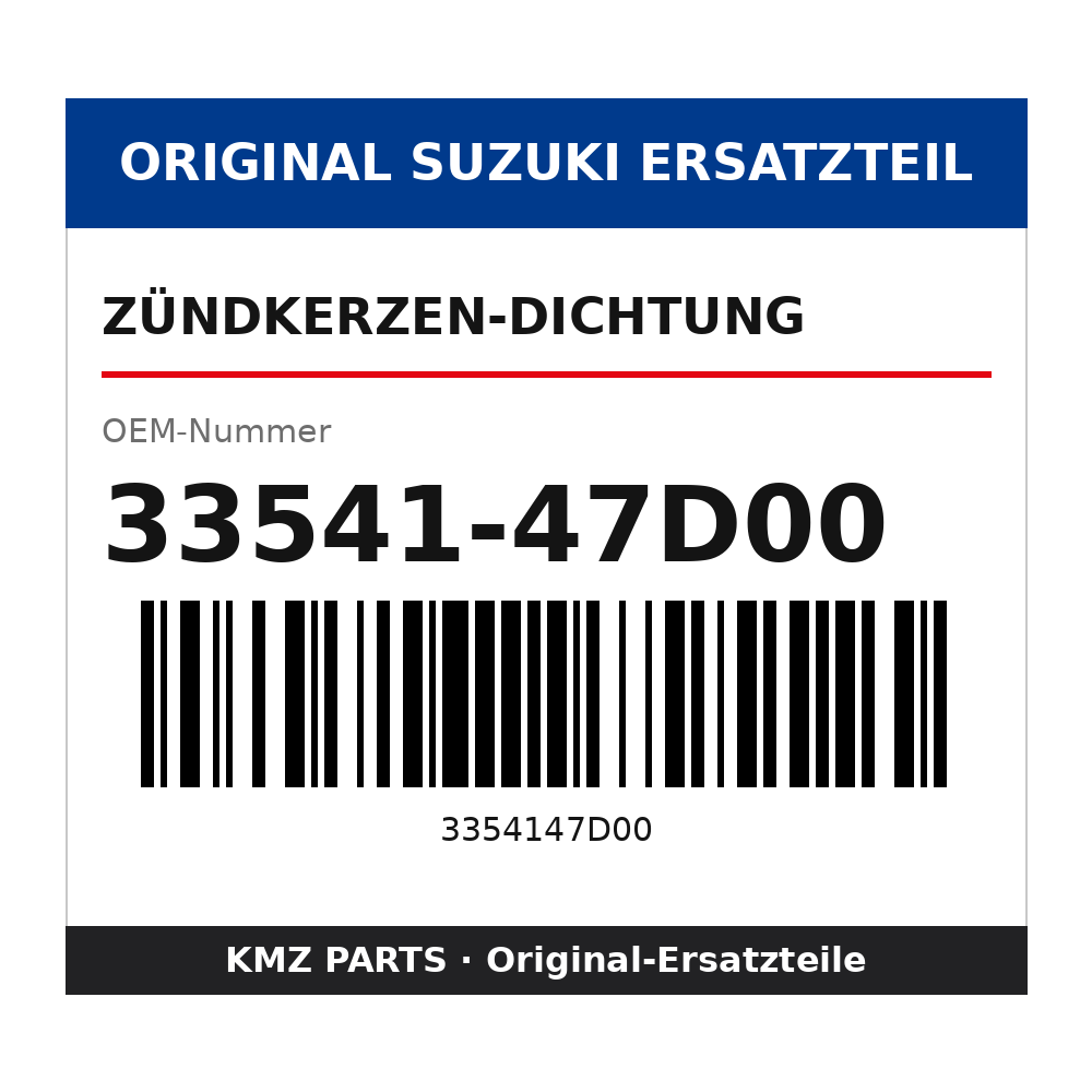 Suzuki Zündkerzen-Dichtung 33541-47D00