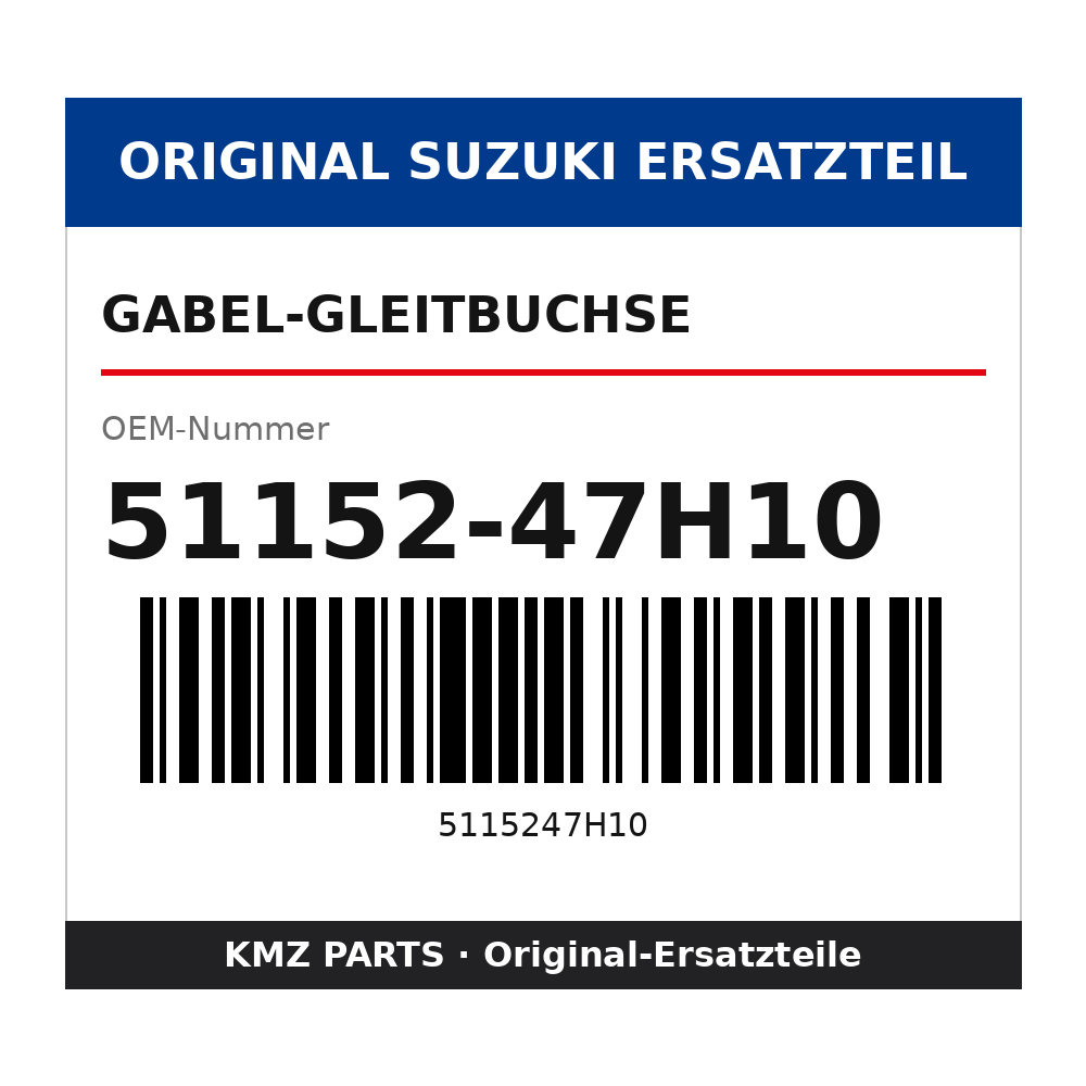 Suzuki Gabel-Gleitbuchse 51152-47H10