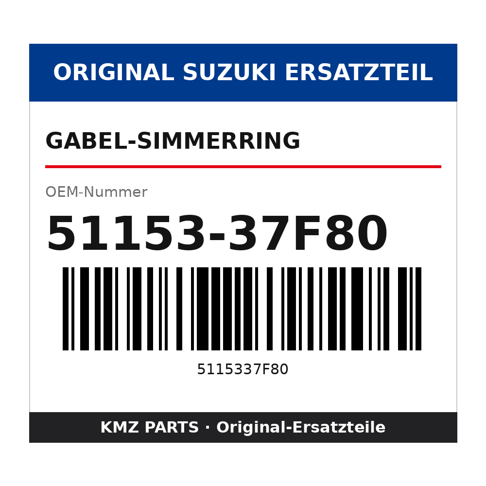 Suzuki Gabel-Simmerring 51153-37F80