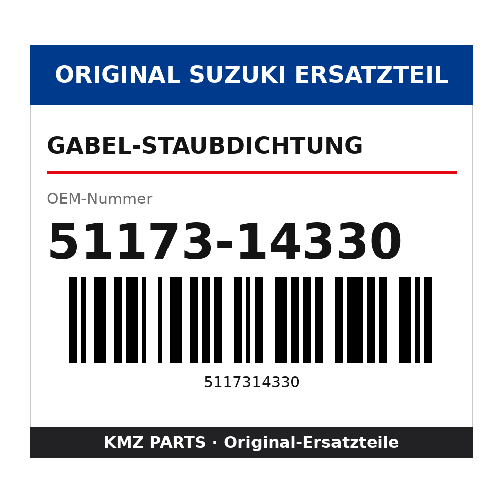 Suzuki Gabel-Staubdichtung 51173-14330