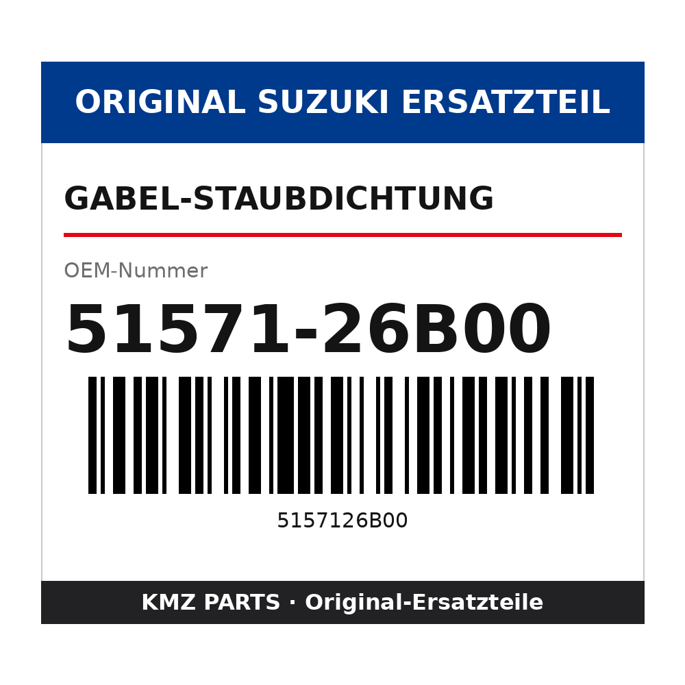 Suzuki Gabel-Staubdichtung 51571-26B00