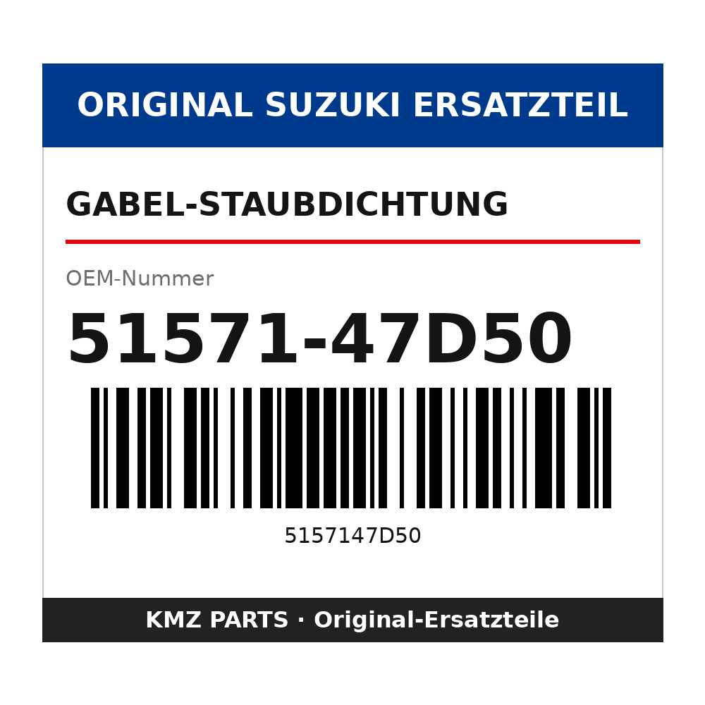 Suzuki Gabel-Staubdichtung 51571-47D50