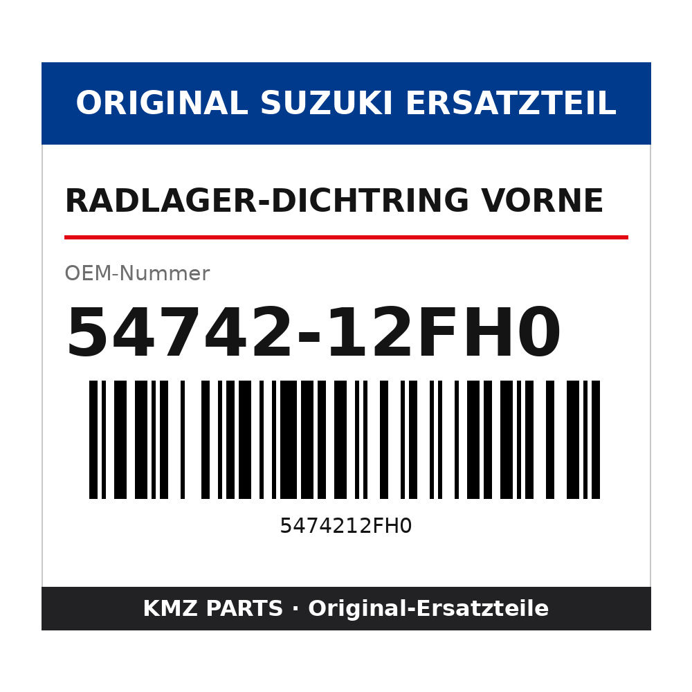 Suzuki Radlager-Dichtring vorne 54742-12FH0