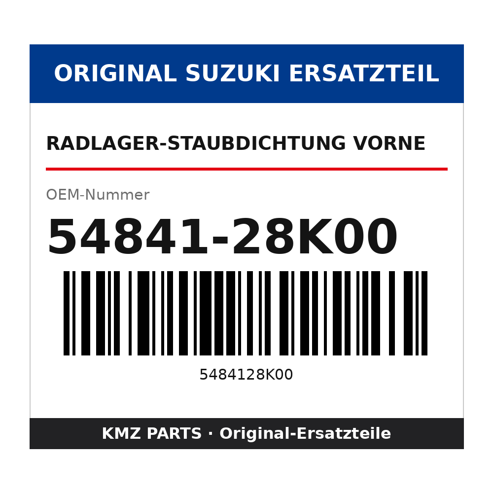 Suzuki Radlager-Staubdichtung vorne 54841-28K00