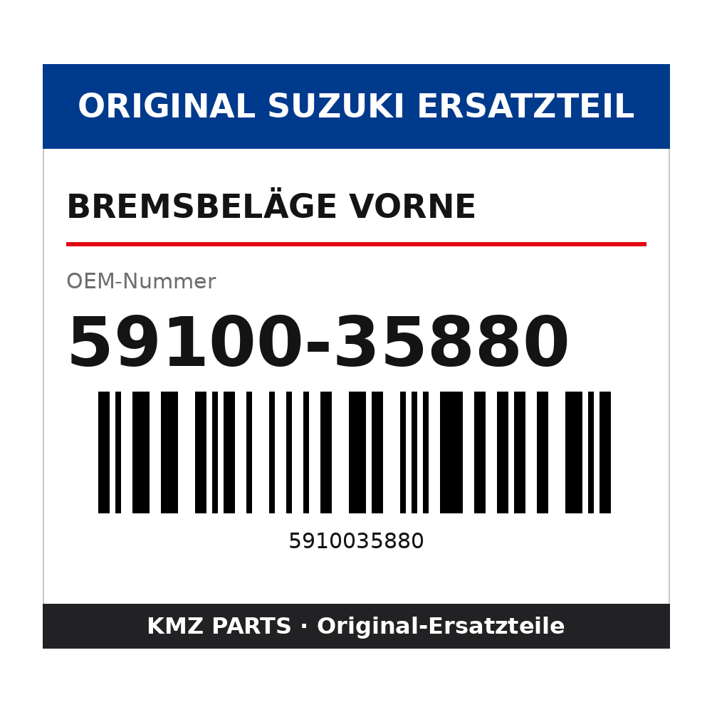 Suzuki Bremsbeläge vorne 59100-35880