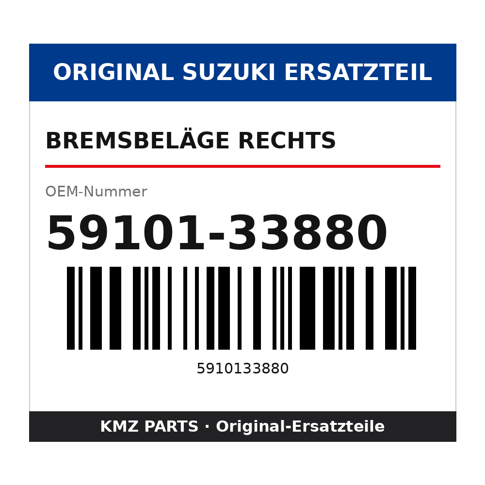 Suzuki Bremsbeläge rechts 59101-33880
