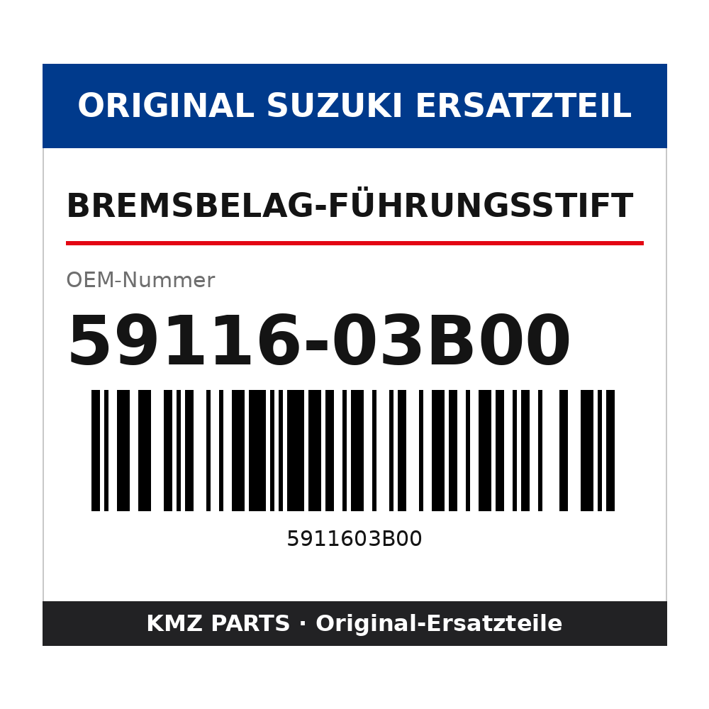 Suzuki Bremsbelag-Führungsstift 59116-03B00