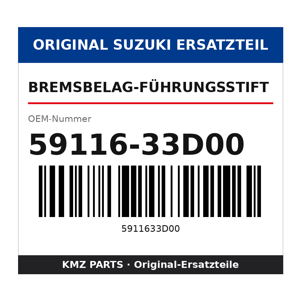 Suzuki Bremsbelag-Führungsstift 59116-33D00