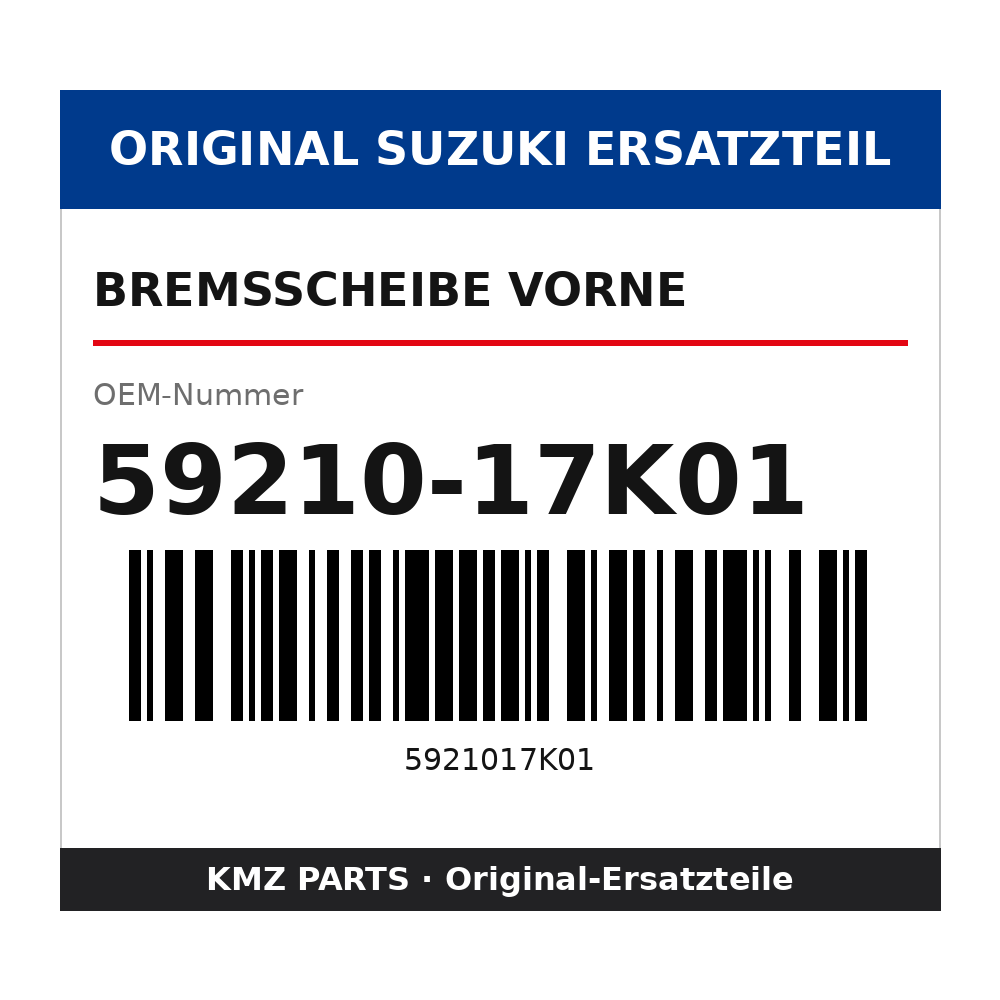 Suzuki Bremsscheibe vorne 59210-17K01