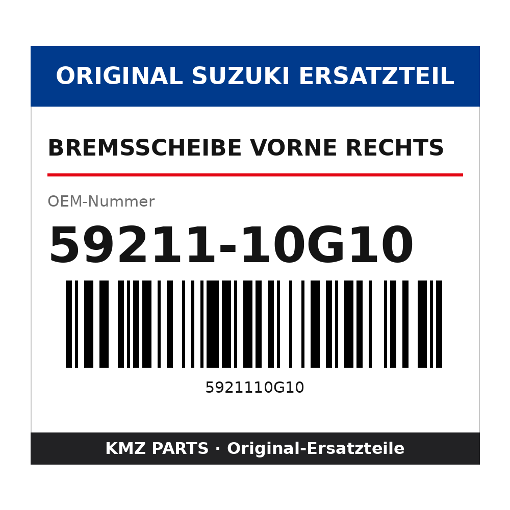 Suzuki Bremsscheibe vorne rechts 59211-10G10