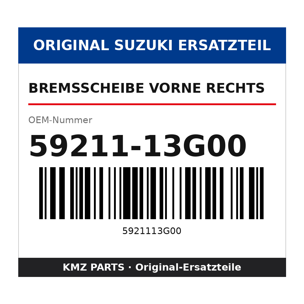 Suzuki Bremsscheibe vorne rechts 59211-13G00