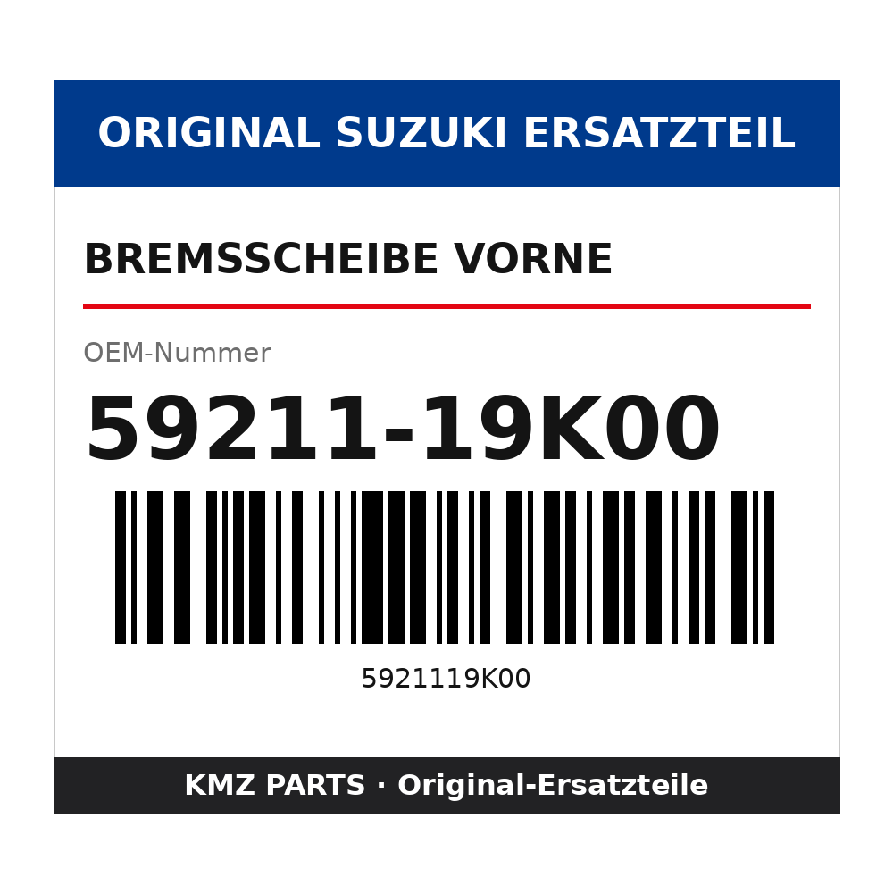 Suzuki Bremsscheibe vorne 59211-19K00
