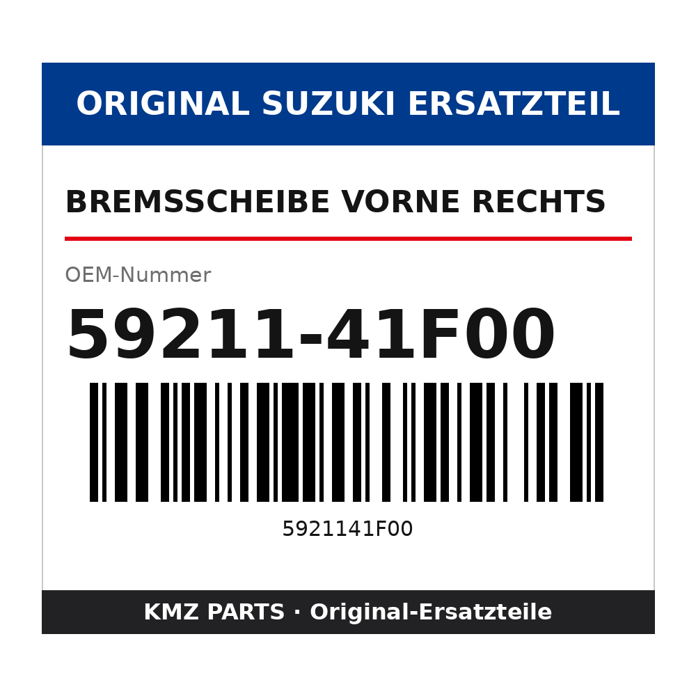 Suzuki Bremsscheibe vorne rechts 59211-41F00
