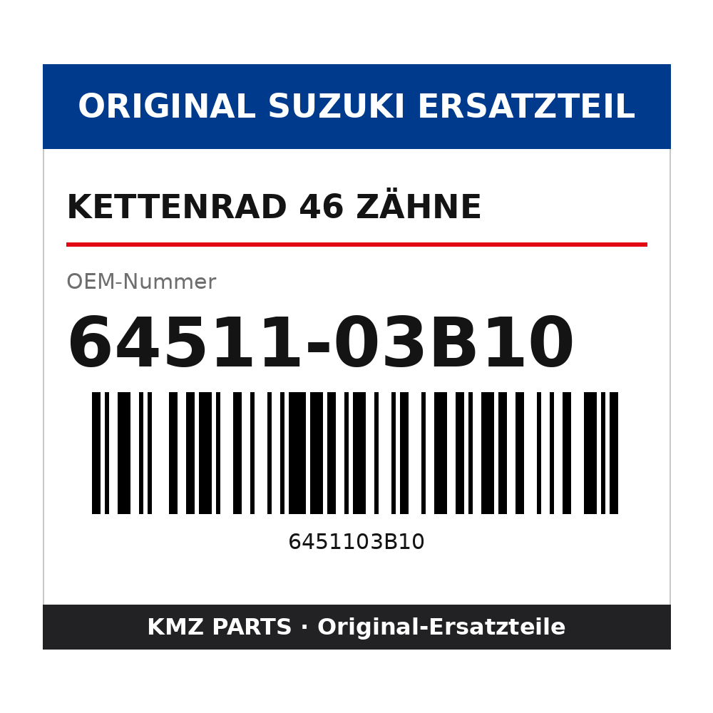 Suzuki Kettenrad 46 Zähne 64511-03B10
