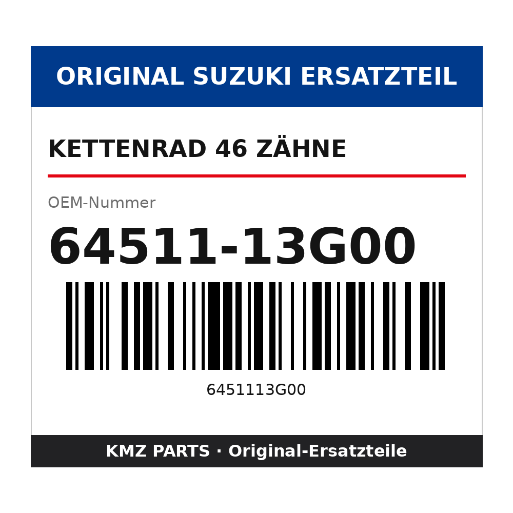 Suzuki Kettenrad 46 Zähne 64511-13G00