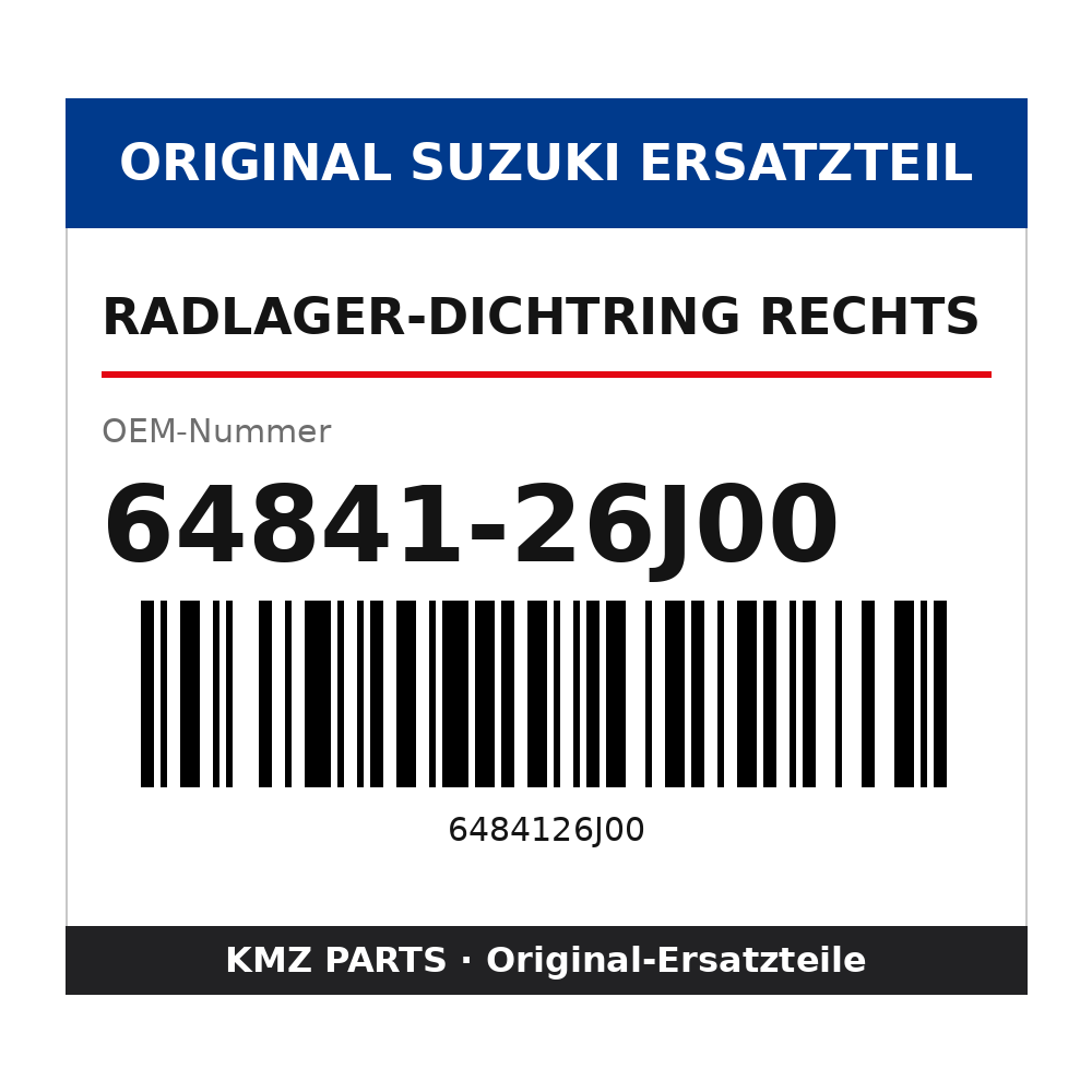 Suzuki Radlager-Dichtring rechts 64841-26J00