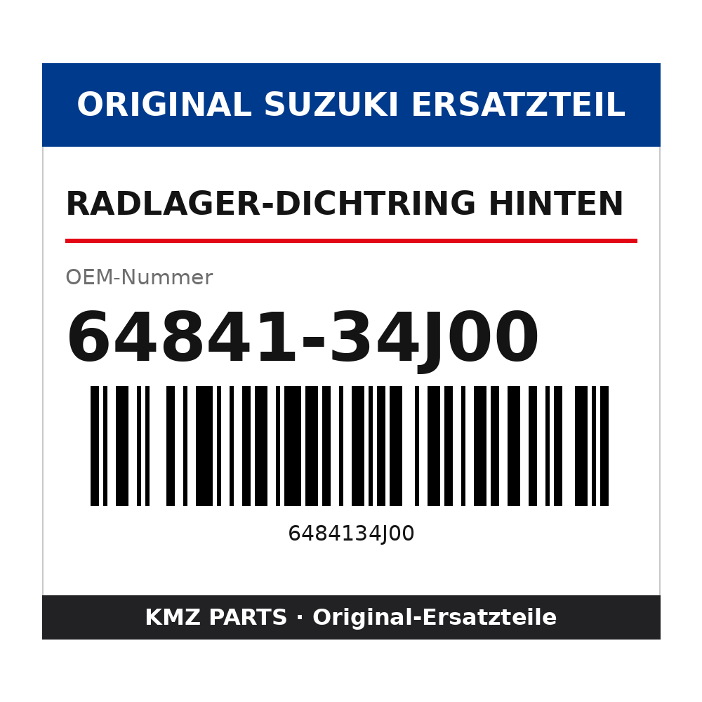 Suzuki Radlager-Dichtring hinten 64841-34J00