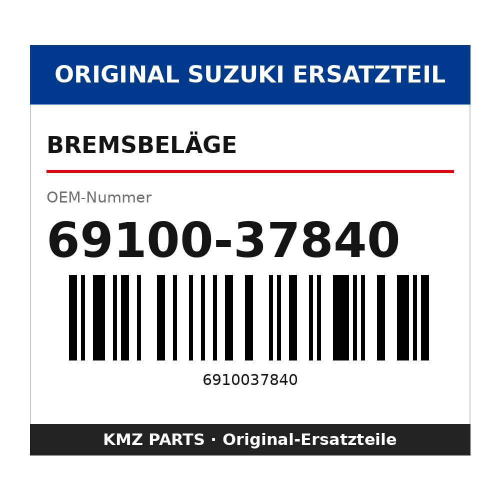 Suzuki Bremsbeläge 69100-37840