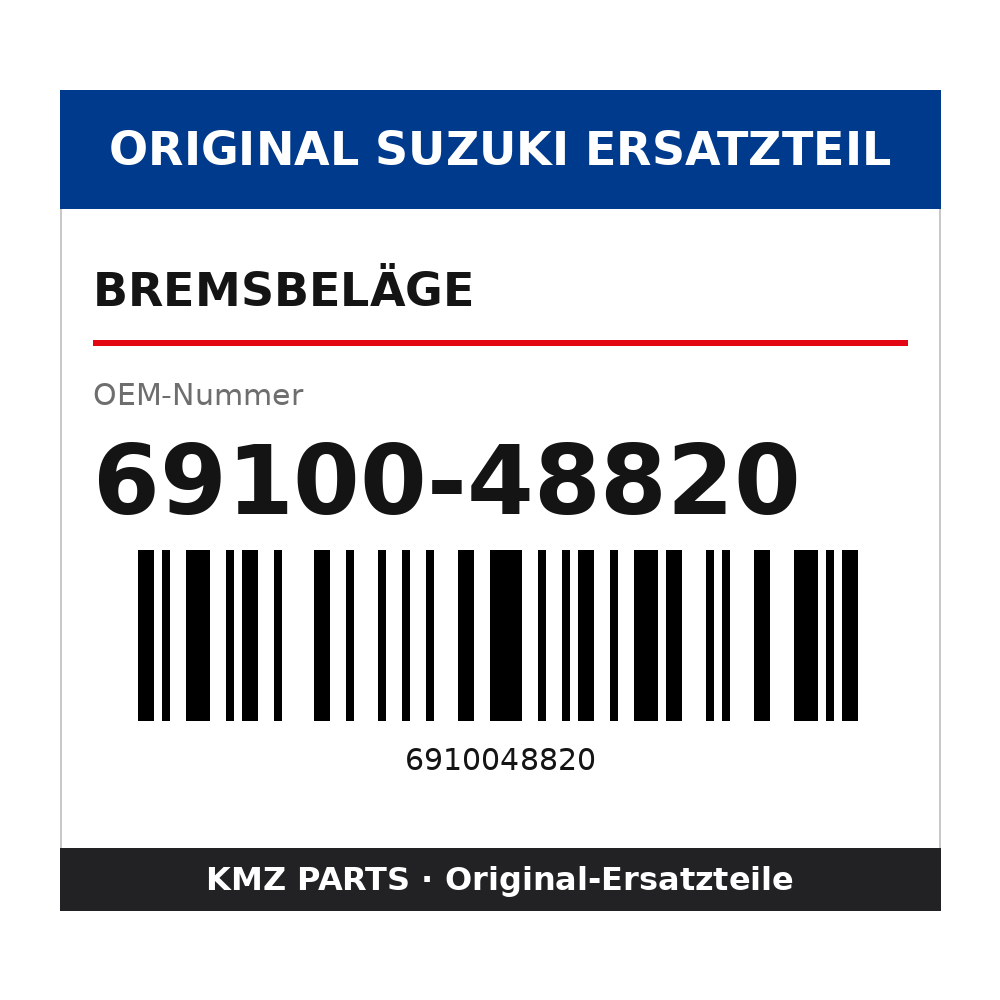 Suzuki Bremsbeläge 69100-48820