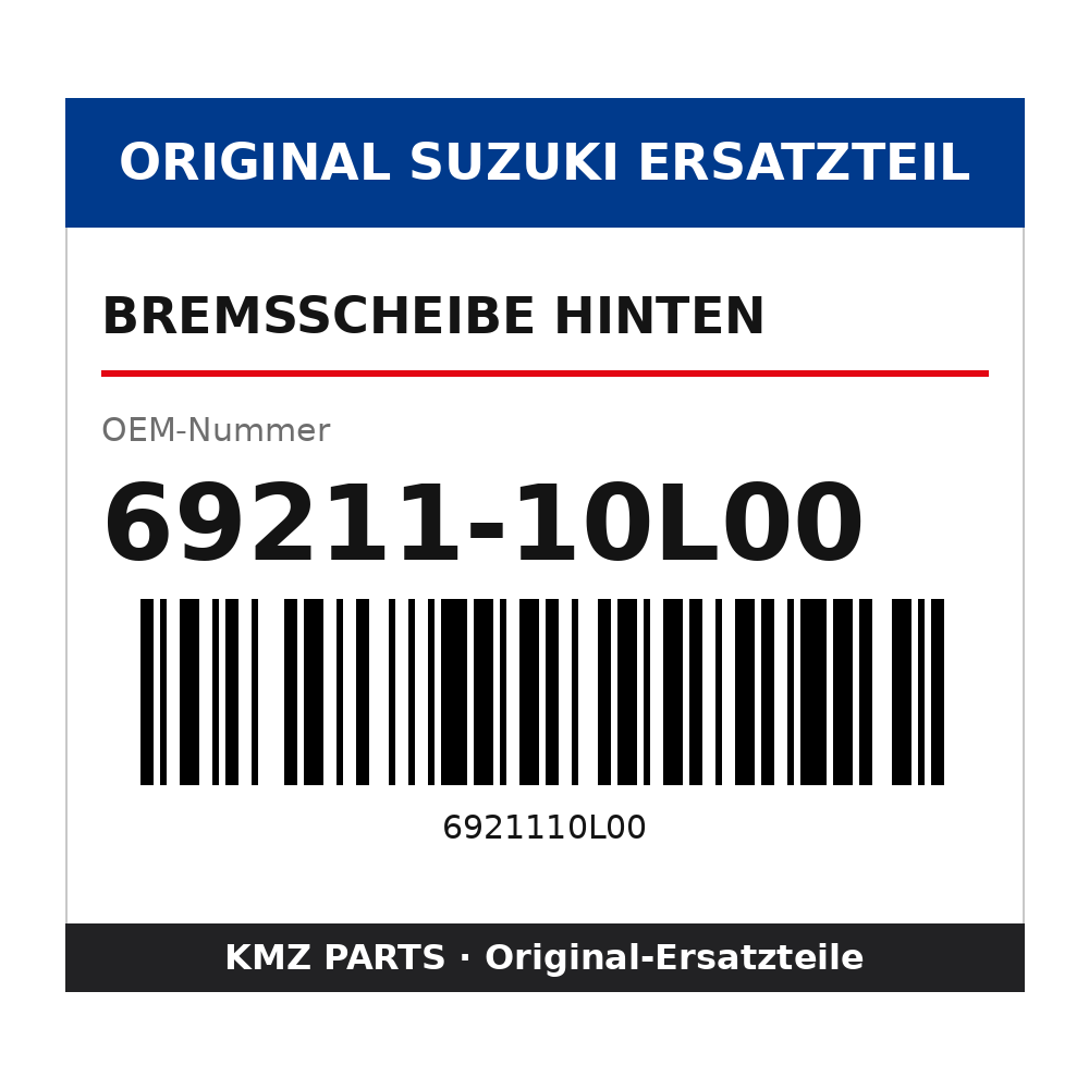 Suzuki Bremsscheibe hinten 69211-10L00