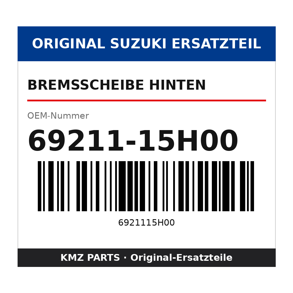 Suzuki Bremsscheibe hinten 69211-15H00