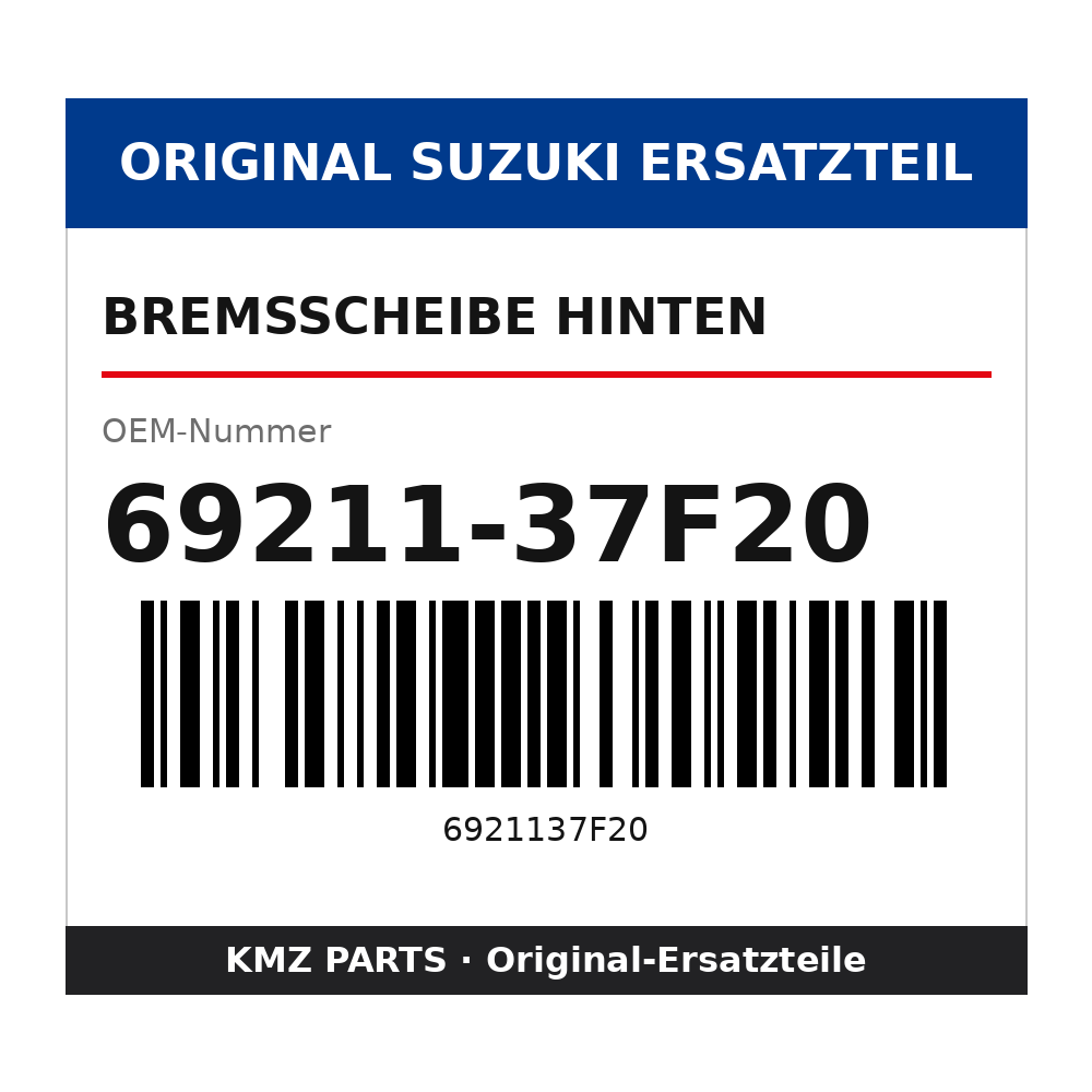 Suzuki Bremsscheibe hinten 69211-37F20