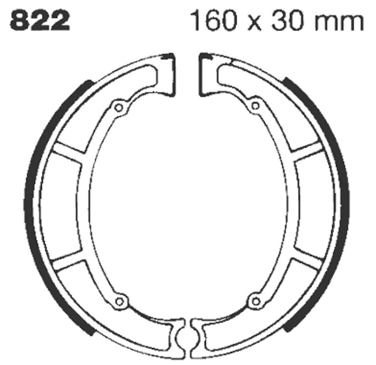 Bremsbacken EBC 822 G