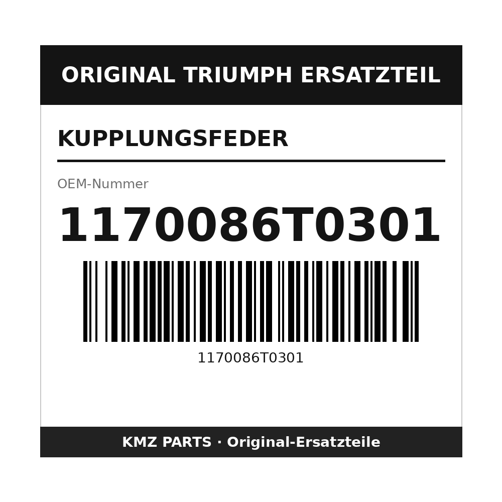 Triumph Kupplungsfeder 1170086T0301