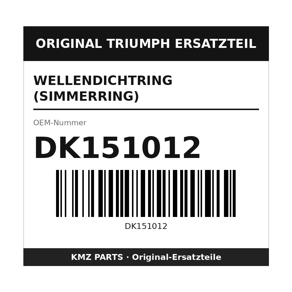 Triumph Wellendichtring (Simmerring) DK151012