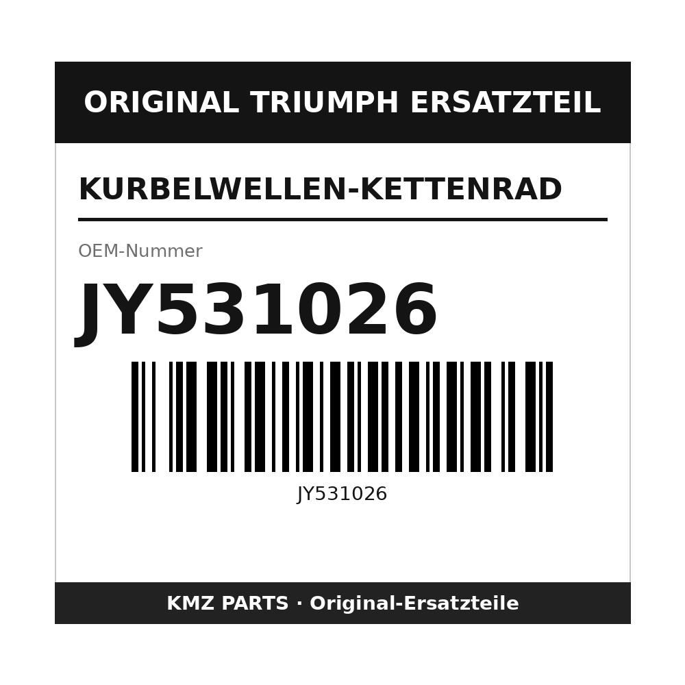 Triumph Kurbelwellen-Kettenrad JY531026