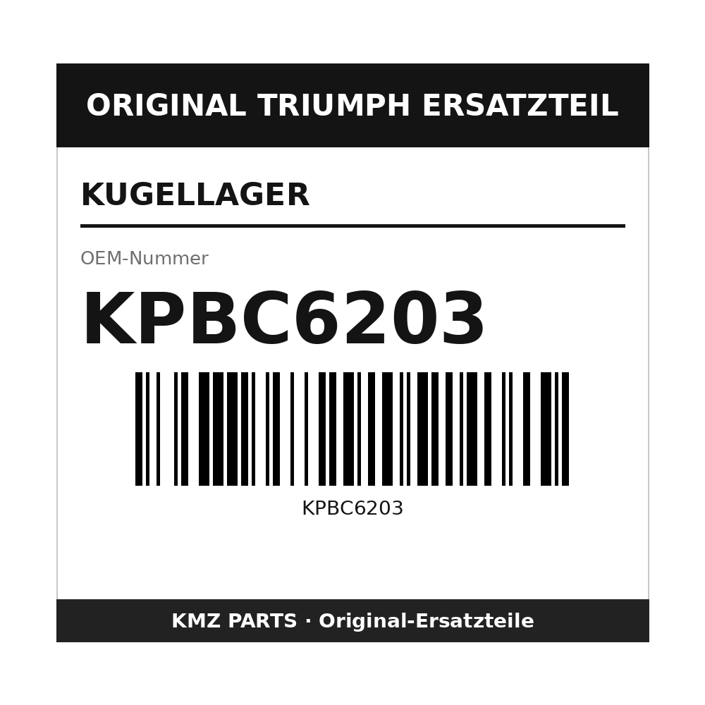 Triumph Kugellager KPBC6203