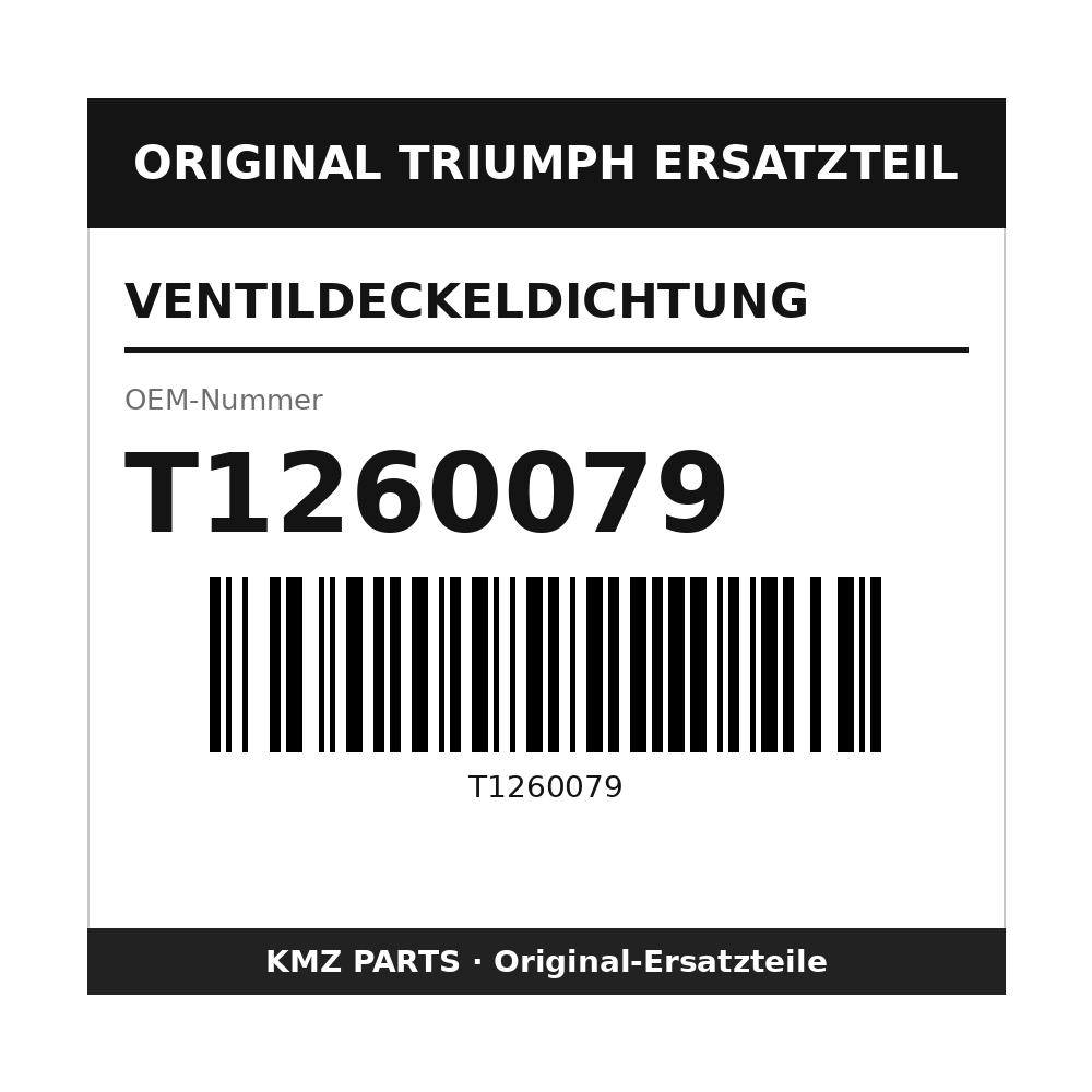 Triumph Ventildeckeldichtung T1260079