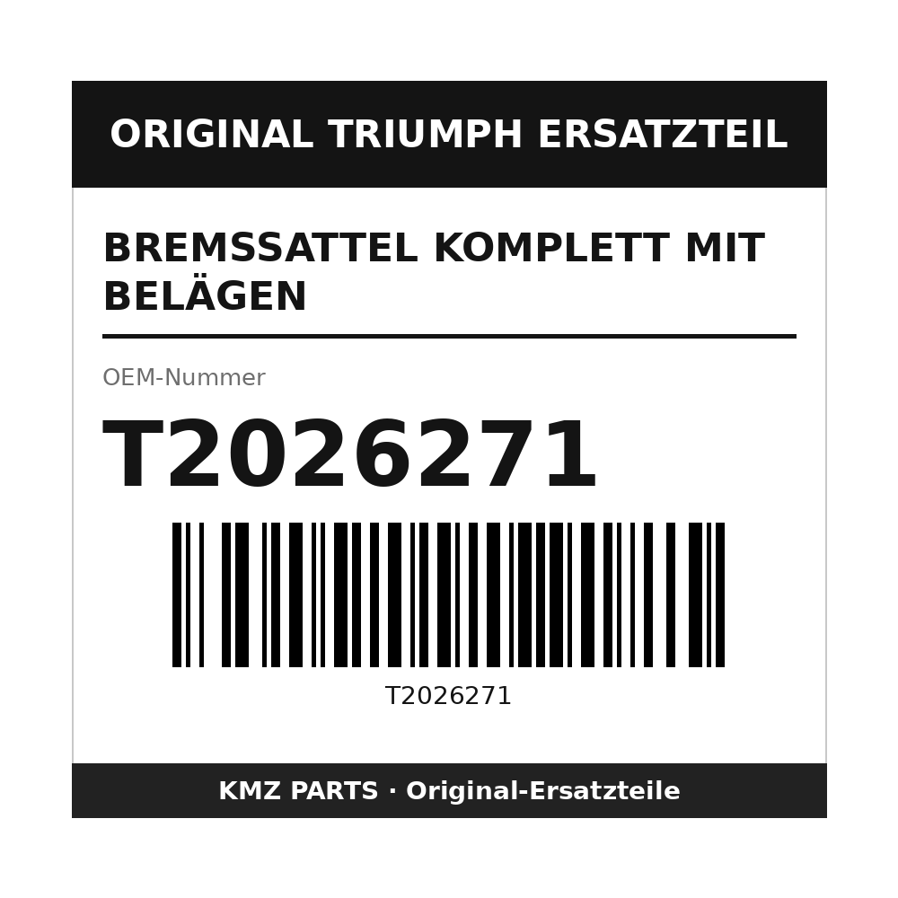 Triumph Bremssattel komplett mit Belägen T2026271