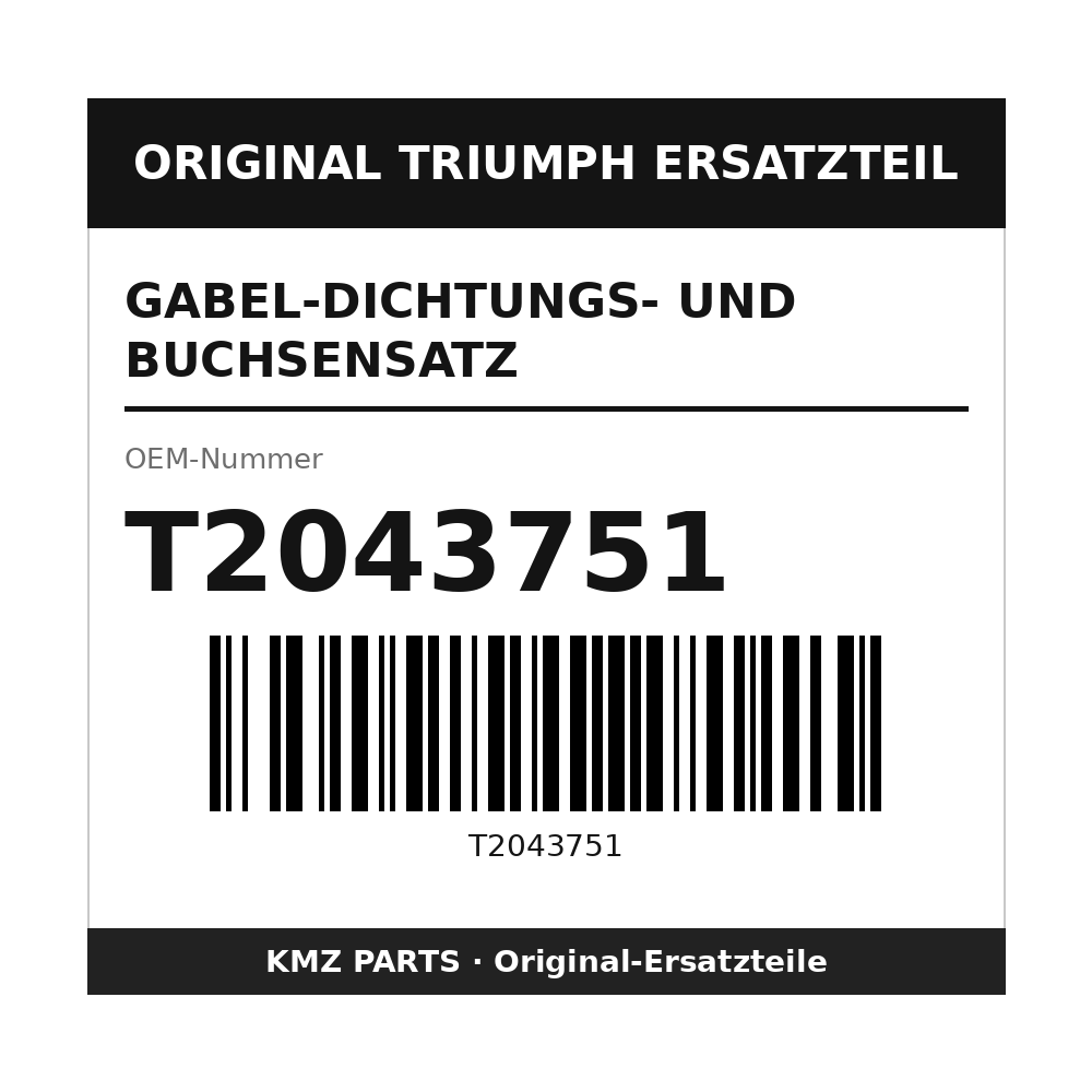 Triumph Gabel-Dichtungs- und Buchsensatz T2043751