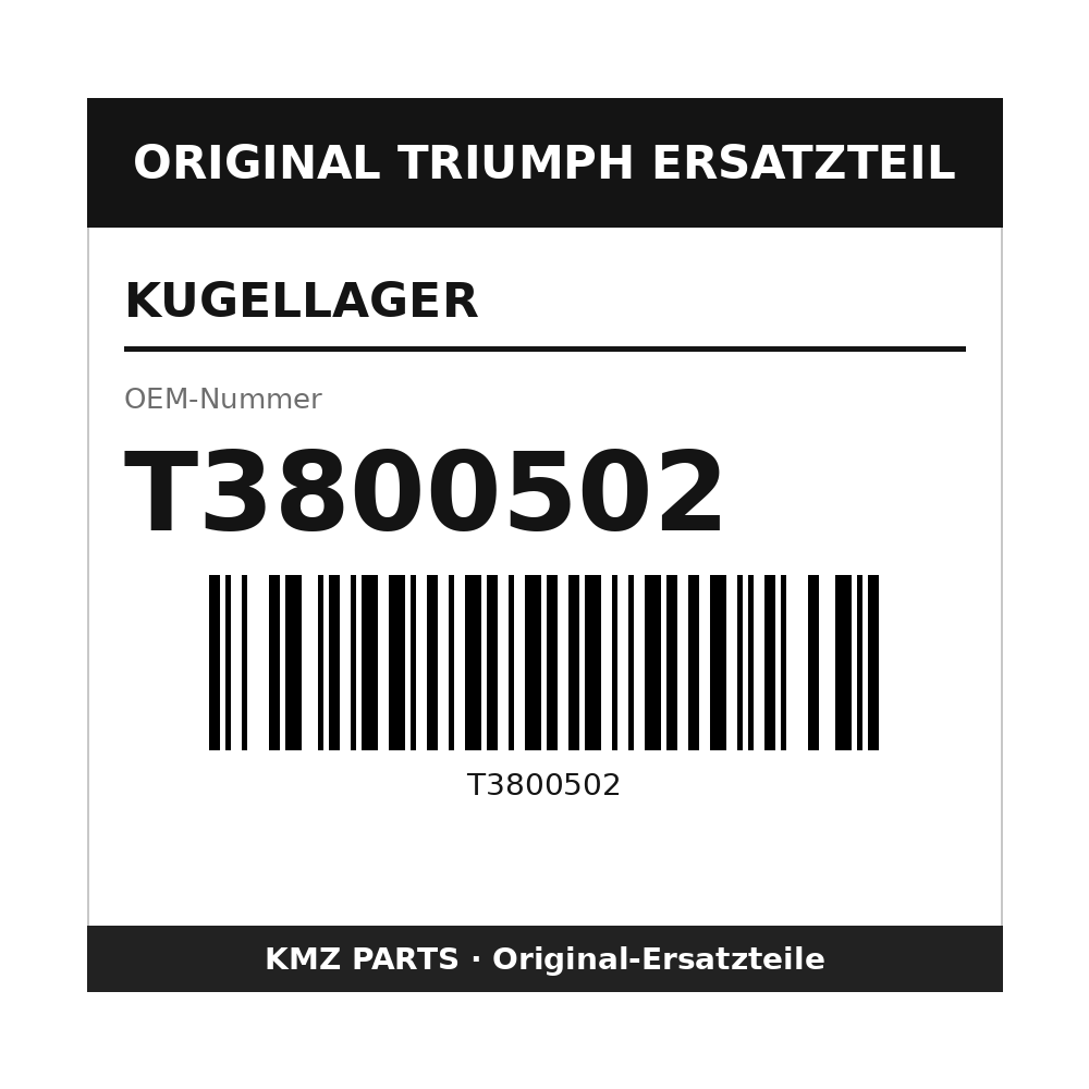 Triumph Kugellager T3800502