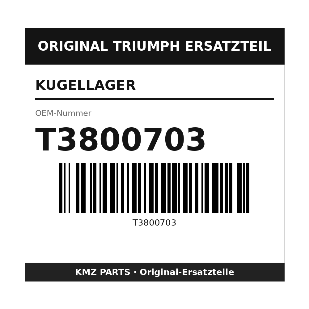 Triumph Kugellager T3800703