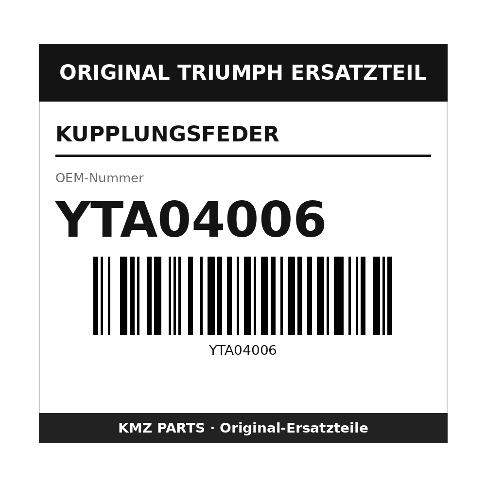 Triumph Kupplungsfeder YTA04006