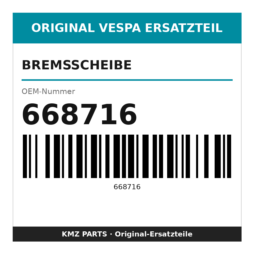 Vespa Bremsscheibe 668716