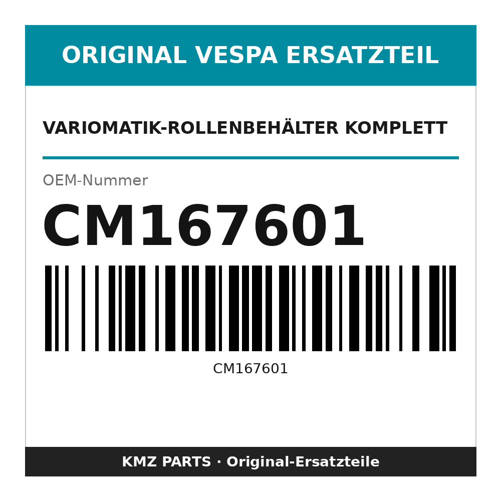 Vespa Variomatik-Rollenbehälter komplett CM167601