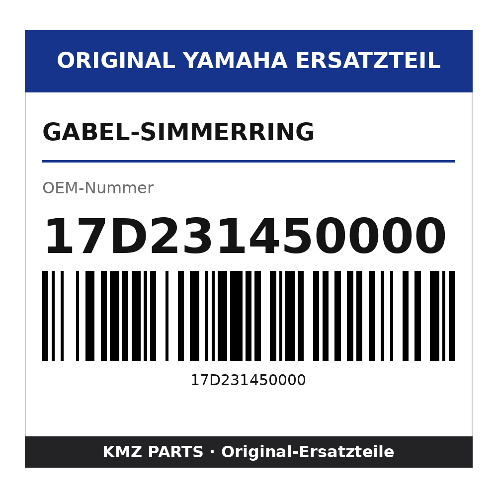 Yamaha Gabel-Simmerring 17D231450000