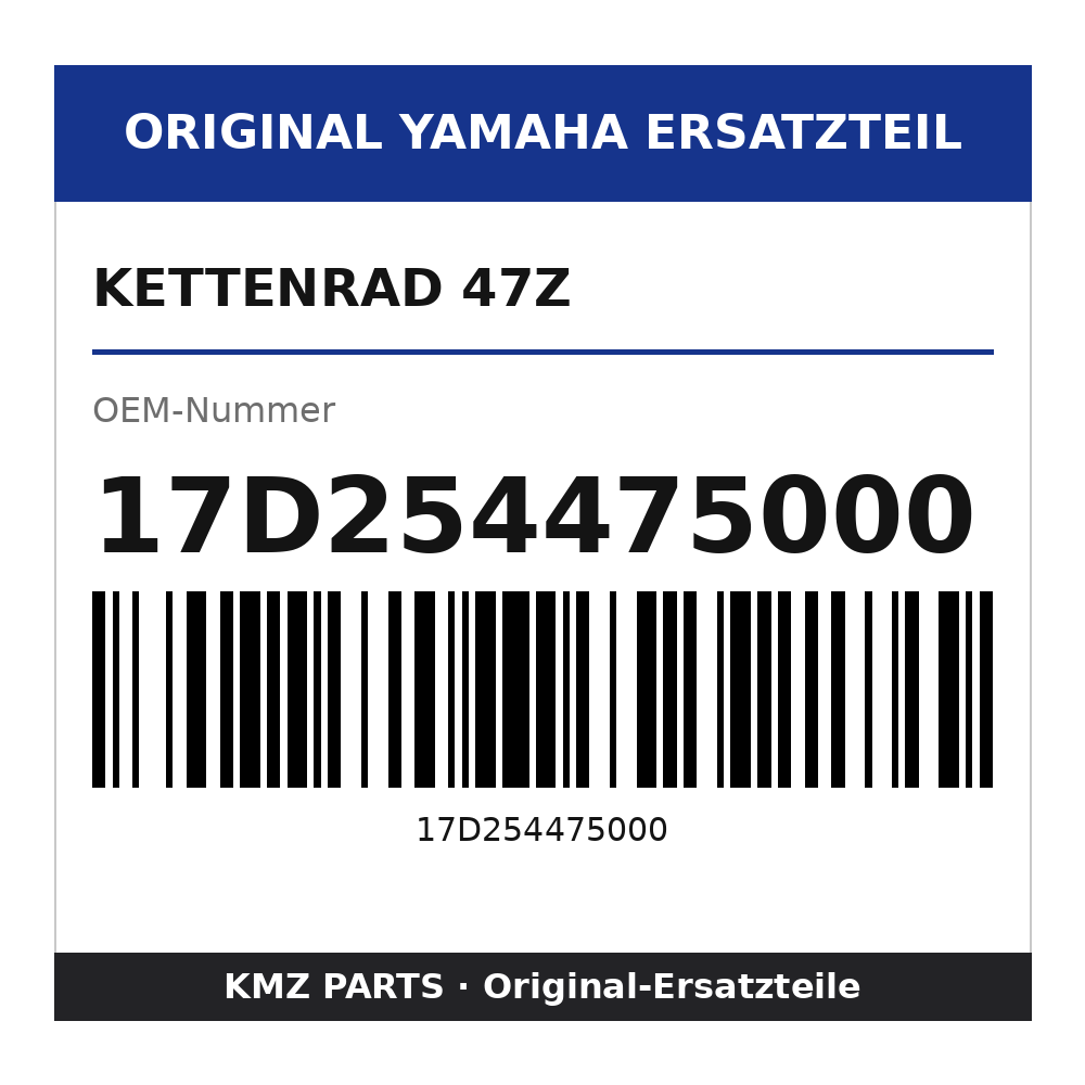 Yamaha Kettenrad 47Z 17D254475000