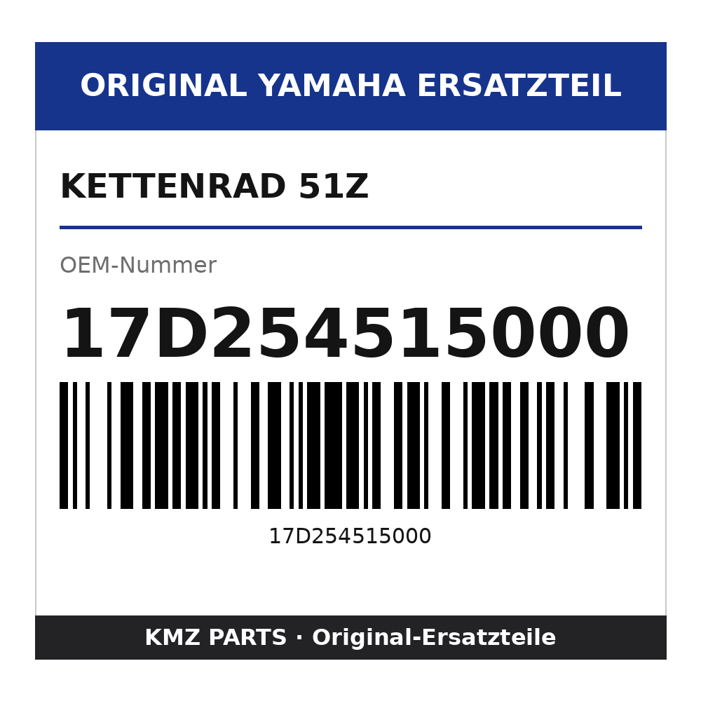 Yamaha Kettenrad 51Z 17D254515000