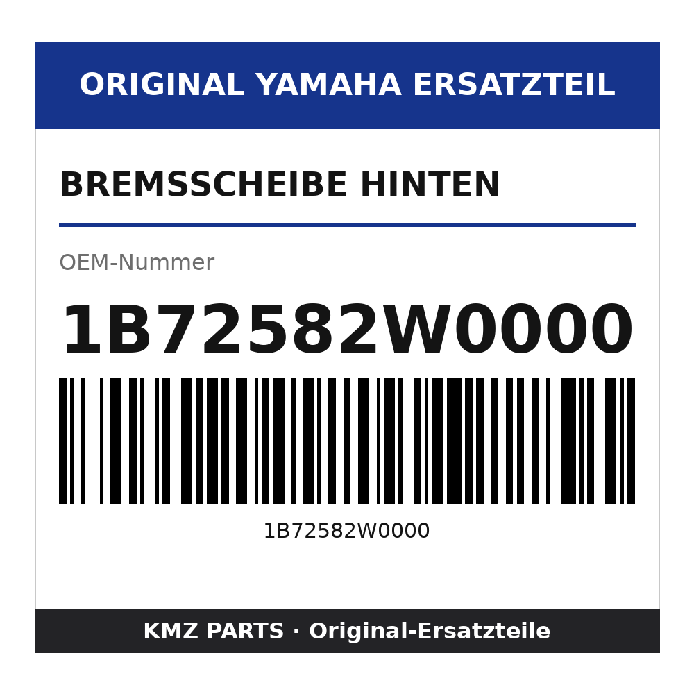 Yamaha Bremsscheibe hinten 1B72582W0000