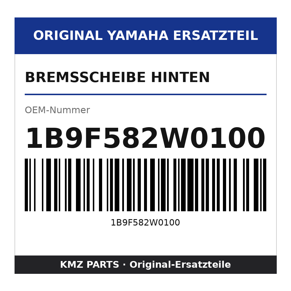 Yamaha Bremsscheibe hinten 1B9F582W0100