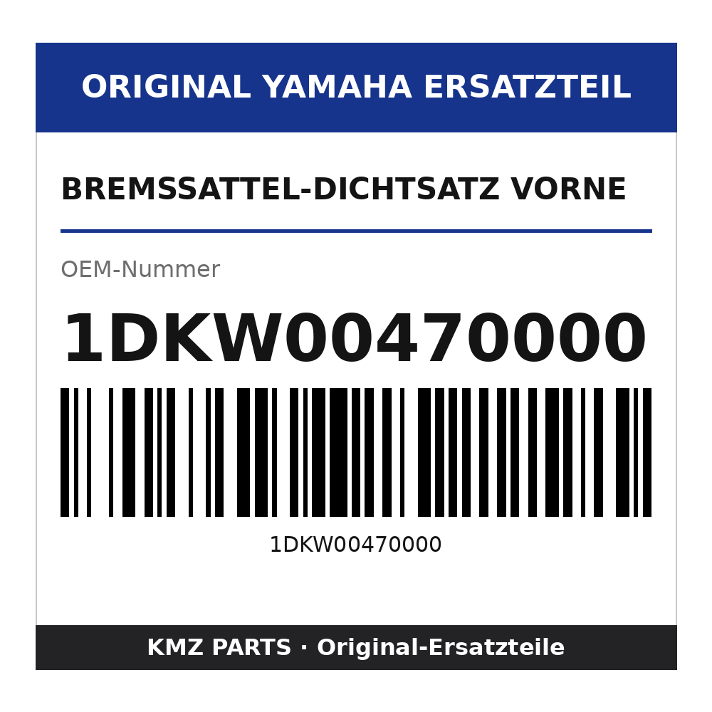 Yamaha Bremssattel-Dichtsatz vorne 1DKW00470000