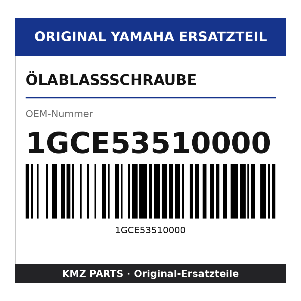 Yamaha Ölablassschraube 1GCE53510000