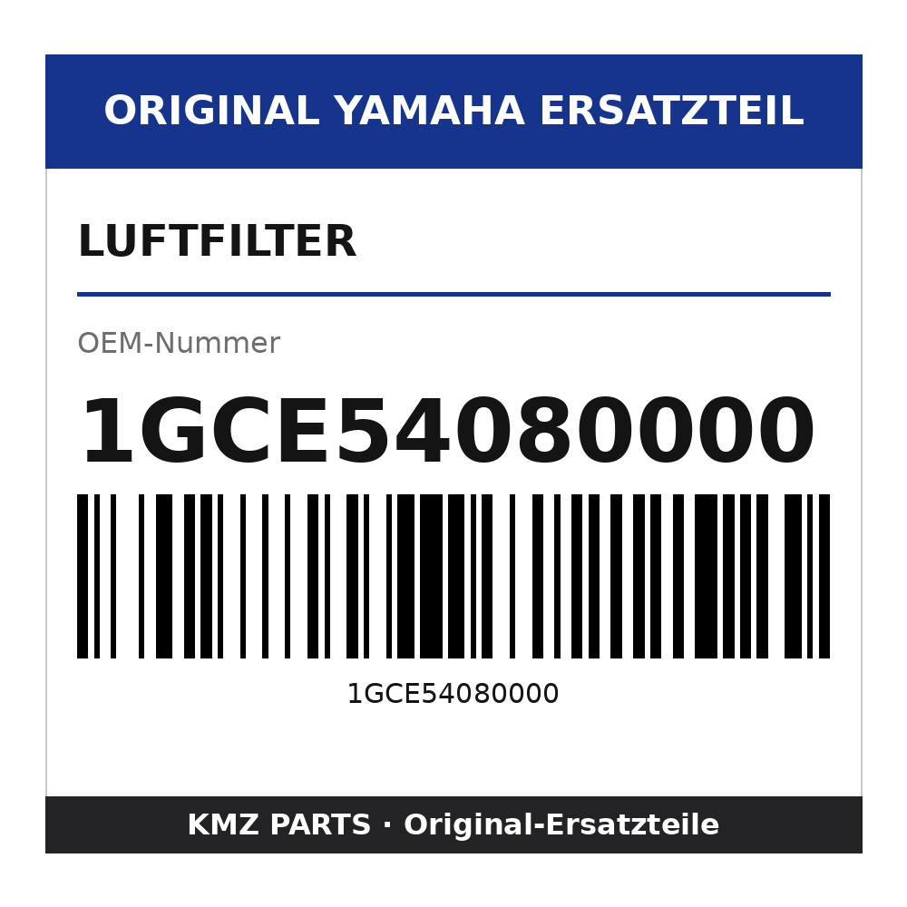 Yamaha Luftfilter 1GCE54080000