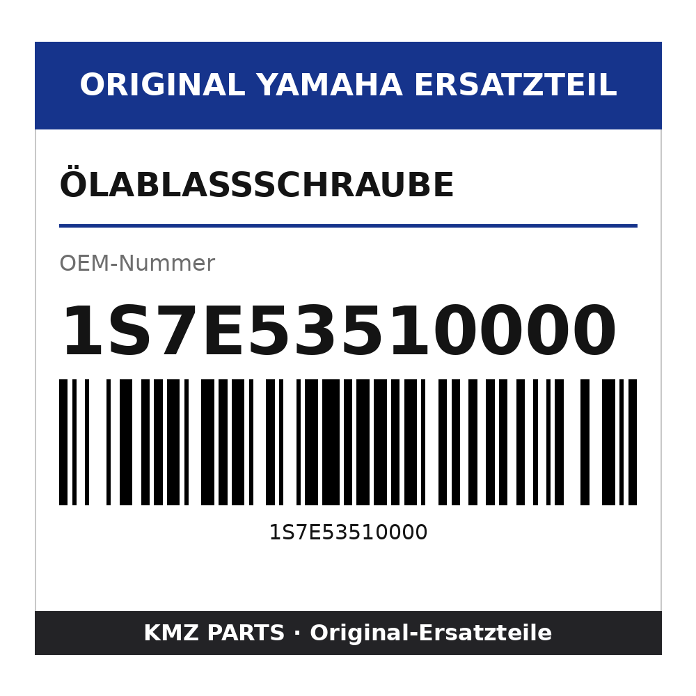 Yamaha Ölablassschraube 1S7E53510000